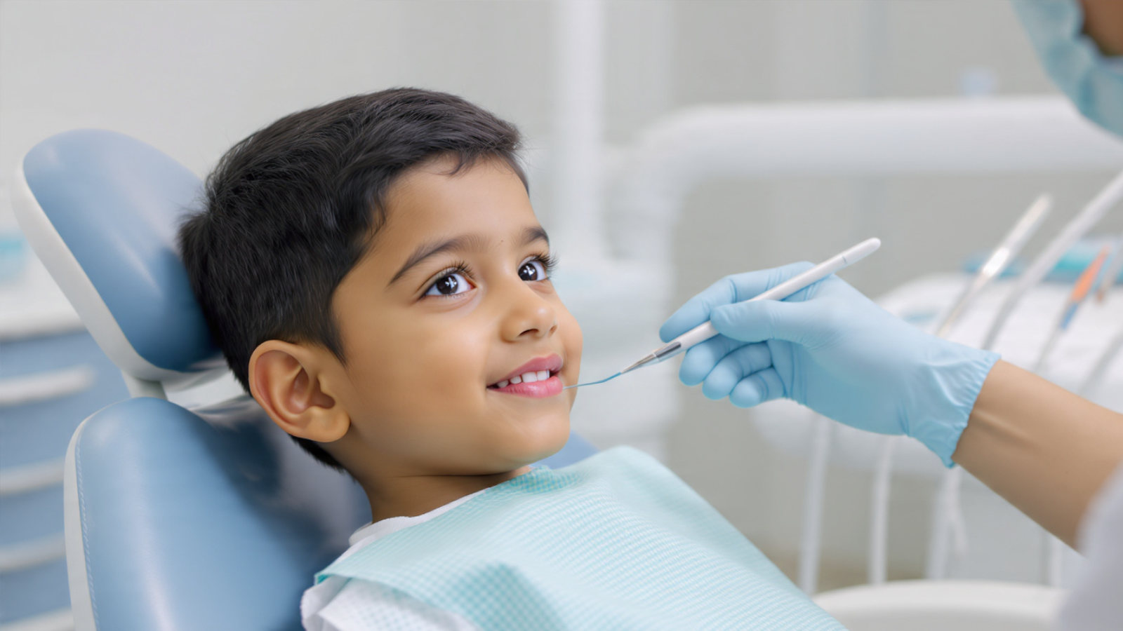 Dentist performing a root canal treatment